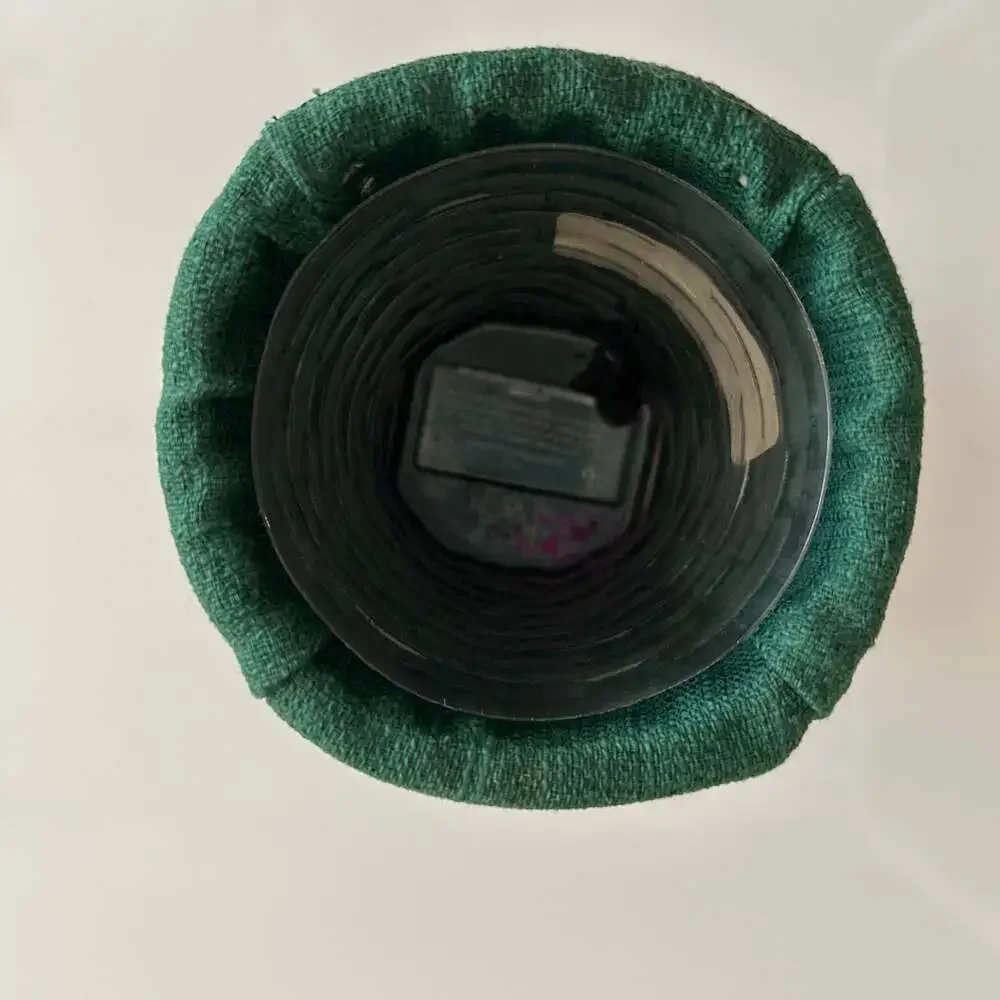 Longaberger 2020 Handwoven Little Basket: Green Fabric Liner & Plastic Protector